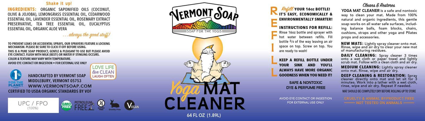 Yoga & Exercise Mat Cleaner | Vermont Soaps