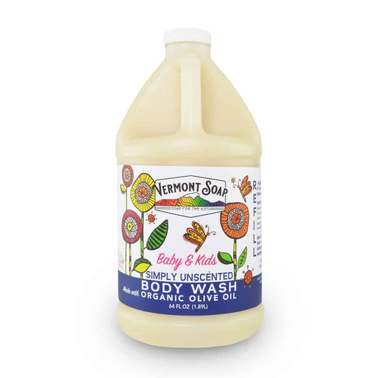 Baby & Kids Organic Body Wash (unscented) | Vermont Soaps