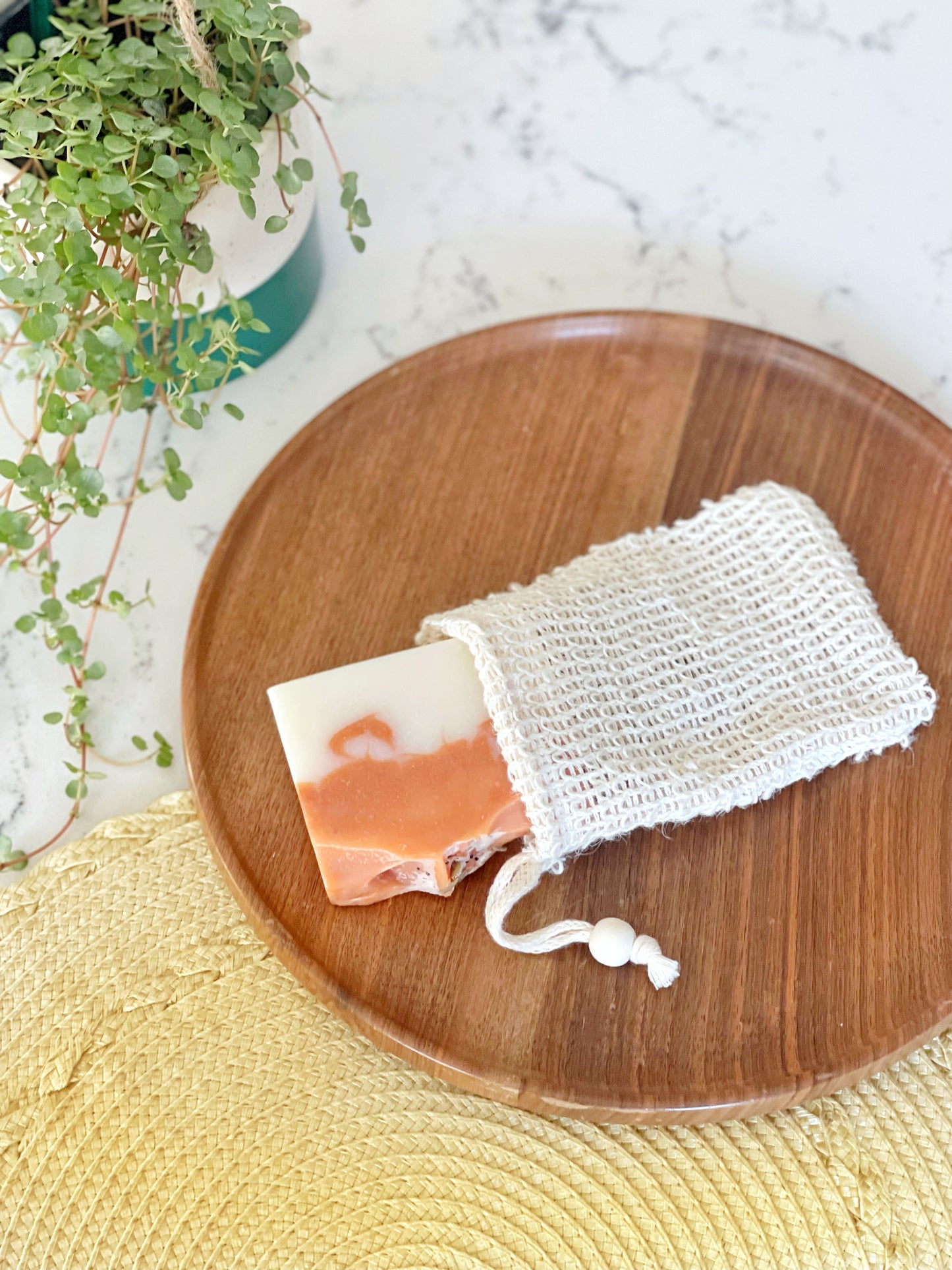 Natural Sisal Soap Saver & Exfoliator Pouch | Bamboo Switch